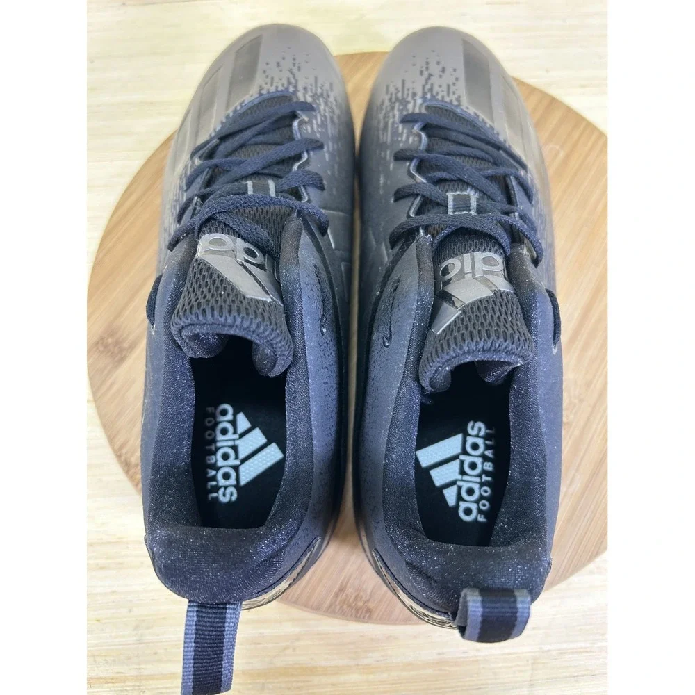 Adidas Adizero Spark Black Silver Low Football Cleats Mens 12 EH1606